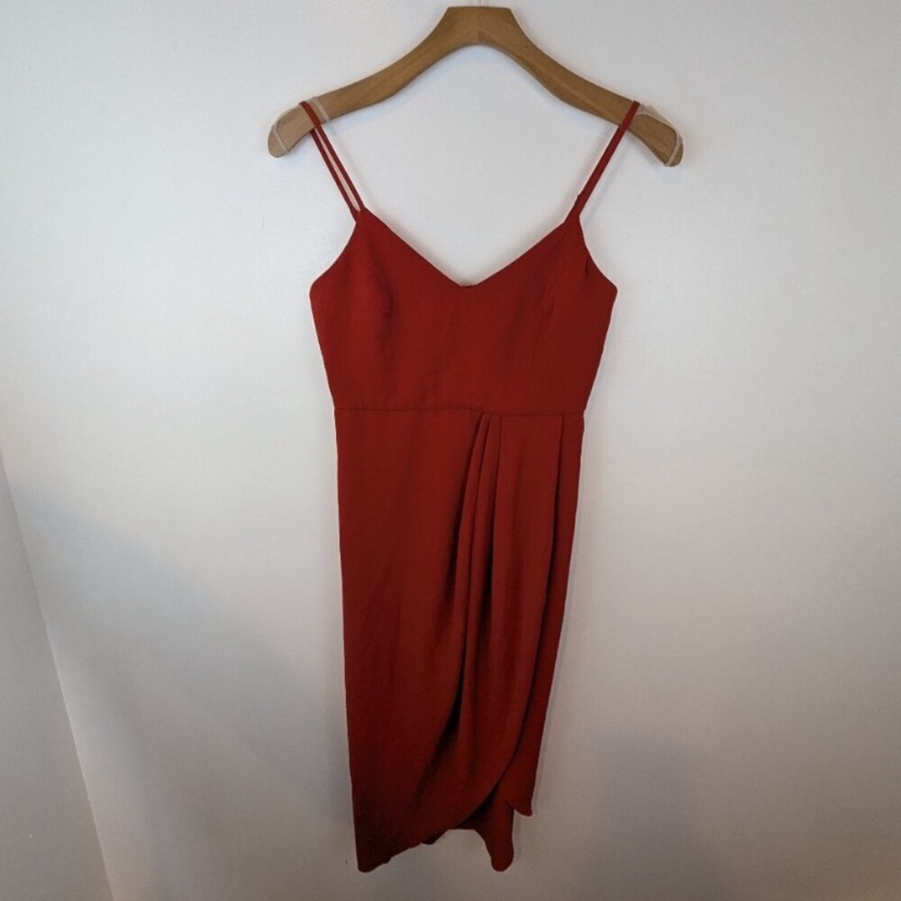 Elegant Asymmetrical Red Dress
